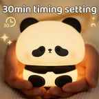 Sevimli Panda LED Gece Lambası | Dokunmatik Silikon Gece Işığı