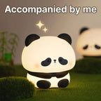 Sevimli Panda LED Gece Lambası | Dokunmatik Silikon Gece Işığı